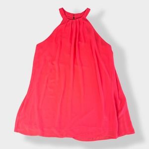 Astr the label high neck trapeze dress in red‎ size L